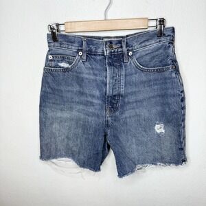 Everlane‎ The Rigid Way High Short Organic Cotton Blue Denim Women's 27 Beach